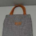Joymee Lunch Bag Women Insulated Lunch Box Reusable Leakproof Large Spacious Tote for Women Men Adult with Bottle Holder and Side Pockets for Work Picnic Travel - Grey (04 Gray)