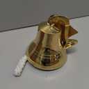 Handcrafted Wall Hanging Nautical Brass Ship Bell Polished 6" Indoor & Outdoor Wall Mounted Brass Bell Maritime Decor
