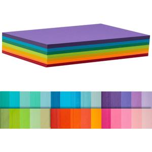 Index Cards 140-Count 5x8 Inch,178 GSM Heavyweight Set of 7 Colors Paper Multicolor Study Cards (Rainbow)