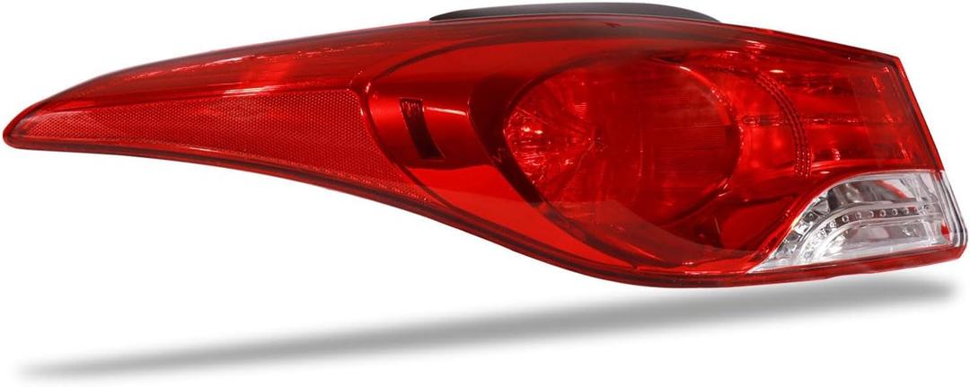 Tail Lights Compatible With 2011 2012 2013 Hyundai Elantra Rear Light Taillights Left Driver Side Replace HY2804119(Outer Side)