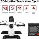 Mini Exercise Bike, himaly Under Desk Bike Pedal Exerciser Portable Foot Cycle Arm & Leg Peddler Machine with LCD Screen Displays