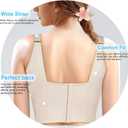 Women's Push Up Bra,Full-Coverage Underwire Bra,Hide Back Fat Deep Cup Bra,Smoothing T-Shirt Bra,Sculpting Uplift Bra (Beige, XXXL)