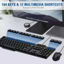 Wired Keyboard and Mouse Combo, Gofreetech Full-Size Keyboard and Mouse Combo with Optical Wired Mouse, USB Plug-and-Play, Compatible with Windows Mac OS Laptop/Desktop/PC