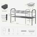 NETEL Under Sink Organizers and Storage, 2 Tier Expandable Under Cabinet Organizer Shelf with 4 Baskets and 4 Panels, Expandable Shelf for Cupboard, Kitchen, Bathroom, Shoe Storage Rack