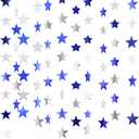 Patelai Glitter Star Garland Banner Decor, 130 Feet Star Hanging Bunting Banner Bright Backdrop for 2025 Graduation Prom Wedding Birthday Christmas Party Supplies(Ocean Blue, Glitter Silver)