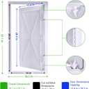 Plumbing Access Panel for Drywall 14 x 29 Inch Plastic Access Door Removable Wall Access Panel Ceiling Reinforced Hinged Durable White