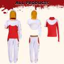 Zombies Girls Costume Kids Nova Halloween Cosplay Cheerleader Skirt Dress Uniform Uniform Set for 3-12 (8-9years/140)