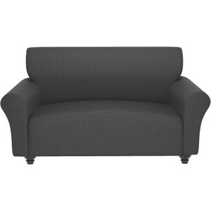 Stretch Couch Covers for 2 Separate Cushion Couch Sofa -Living Room Couch Sofa Cover,Washable Sofa Slipcover,Pet Friendly Furniture Protector with Elastic Bottom,Universal Fit for Home(Gray,Loveseat)