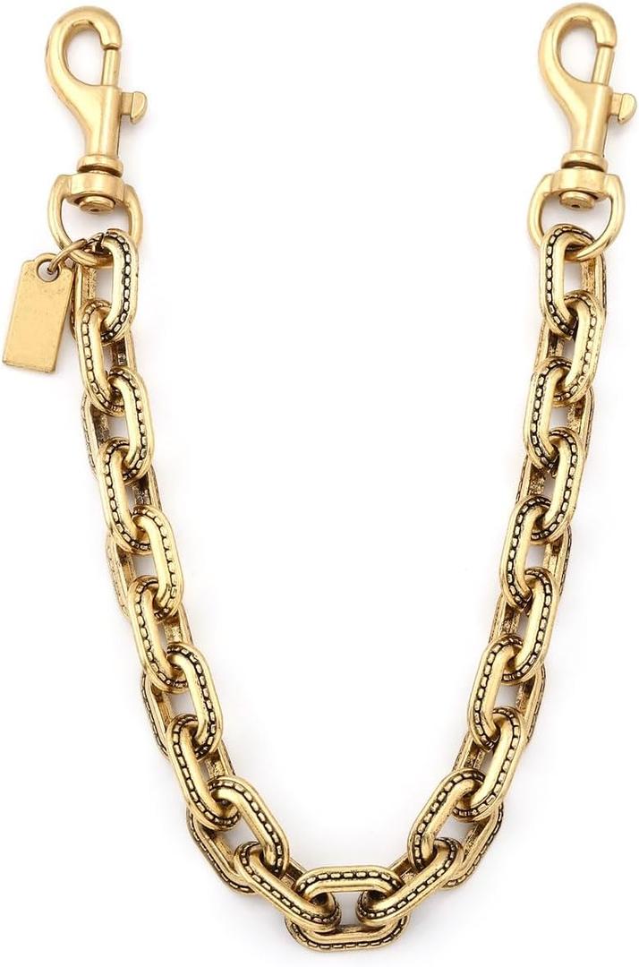 Bag Purse Charms Extender Chain - Chunky Gold/Silver Chain Strap for Handbags - Vintage Keychain Bag Decor for Women