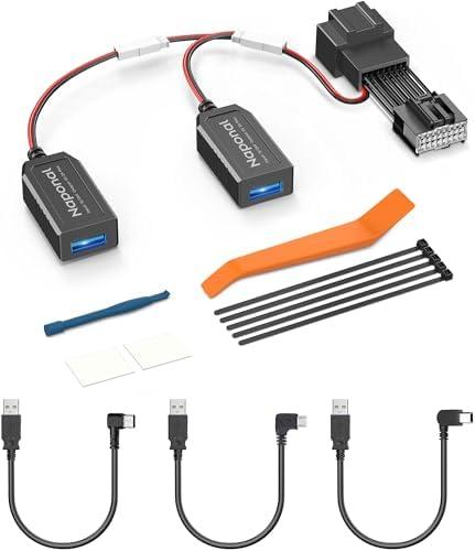 Naponal GPS Dash Cam Power Adapter, (16Pin Type A Connector) Mirror Camera Radar Charger Station GPS Dashcam Charger Cable for Select Ford Bronco, F150 and More with Auto-dimming Rearview Mirror