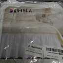 RIMELA Bed Skirt Queen Size 15 Inch Drop, Wrap Around Elastic Bedskirt for Home, Room Decoration for Women, Pleated Adjustable Dust Ruffle, Warm White, Easy to Install