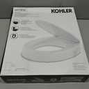 KOHLER 25876-0 Hyten 3" Height, Elevated Soft Close Round Toilet Seat, Contoured Seat with Grip-Tight Bumpers, Quick-Attach Hardware, White
