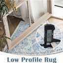 jinchan Area Rug 6x9 Medallion Floral Washable Rug Non Slip Vintage Soft Carpet for Living Room Bedroom Dining Room Distressed Blue