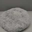 Hoewina Dog & Cat Bed for Indoor Cats, 20in Calming Donut Bed for Puppy and Kitten, Washable Round Fluffy Pet Bed for Small Medium Dogs and Cats (Light Grey)