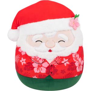 Squishmallows Original 14in Nick The Santa Claus in Red Hawaiian Shirt  Official Jazwares Holiday Plush (Large)