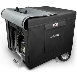 Rosefray Generator Cover-24”Lx18”Wx20”H,600D Heavy Duty Waterproof, Small Outside Equipment Cover for Champion,Predator,WEN,BILT HARD,Ryobi,Generac,Westinghouse Portable Generator 3000-4500W-Black/S