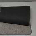 MIULEE Set of 2 Ultra Thin Bathroom Rugs, Rubber Bath Mats for Bathroom Non Slip, Quick Dry Absorbent Bath Rug Machine Washable, Fit Under Door, Shower, Sink, Home Decor, Grey, 17x27 Inch