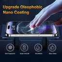 4 x QsmQam 3 Pack Screen Protector for iPhone 15 Pro Max 6.7 Inch with 3 Pack Camera Lens Protector, Ultra HD Tempered Glass, 9H Hardness, Anti Scratch, Bubble Free, Easy Installation, Case Friendly