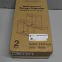 Ukeetap Multi-Purpose Pull-Out Storage Organizers, Under Sink/ Cabinet Organizers and Storage for Bathroom & Kitchen, Black, 12.8 Inches, 2 Packs