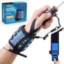 Gifts for Men, Sling Magnetic Wristband for Tools with 12 Super Strong Magnets, 1680D Double Oxford Fabric, Ideal Gift Birthday Gifts for Men, Husband, Grandpa, and All Handymen, Blue