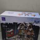 PANTASY Winter Summit Ski Lodge Building Set,3-Story Mountain Cabin with Vintage Tram & Snowy Landscape, Modular Brick Architecture Model with Opening Wall, Ice Cave & Mini figures Holiday Display for Adults