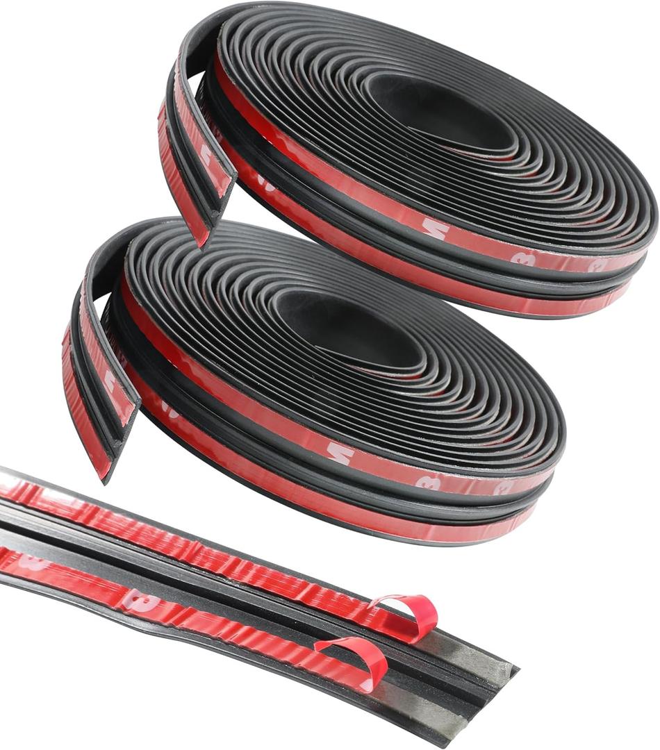 RACOONA 2PCS Windshield Trim,22 Ft Windshields Rubber Seal,Car Door Seal Car Sunroof Seal,Cars Accessories Car Weather Stripping T Shape Automotive Door Sealing Strip for Sunroof Front Rear Windshield