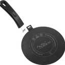 Stainless Steel Heat Diffuser for Electric Glass Gas Ceramic Cooktop, Induction Adapter Simmer Plate, Gas Stove Converter Disk with Removable Handle, Black 7.87 inch