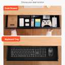 VEVOR Under Desk Drawer Slide Out, 33inch Under Desk Mounted Pull-out Drawer Attachment, Hidden Under Counter Drawers for office Home Sit Stand Workstation, Black