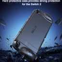 STARTRC GAMES Hard Protecitve Case for Nintendo Switch 2, TPU Split and Ergonomic Grip Cover for JoyCon, Dockable Anti-Scratch Hard Back Shell, Matte Black
