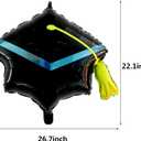 3 x Soochat Graduation Cap Balloon, Grad Hat balloons Grad Balloons 2026 for Graduation Party Decorations 3Pcs