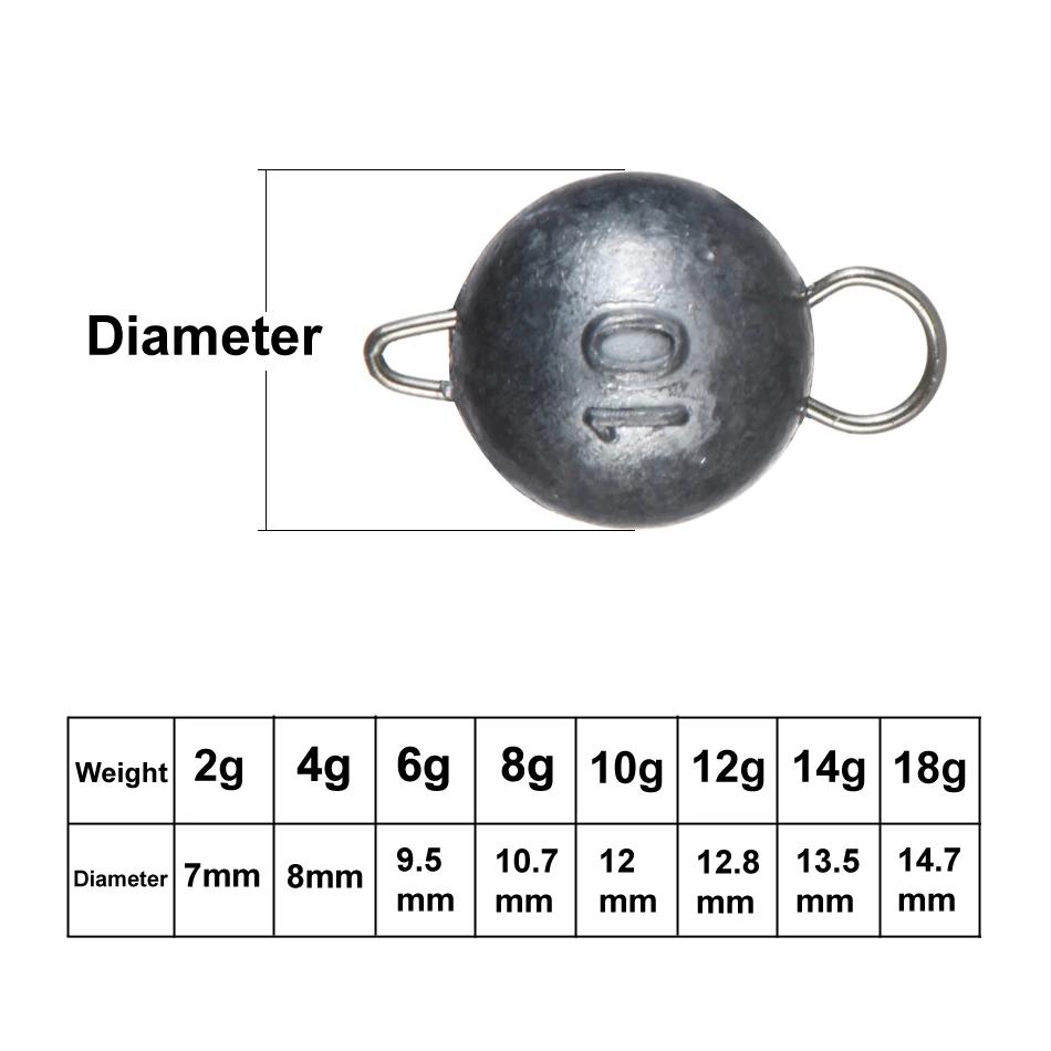 Magnoloran 20Pcs Round Fishing Weights Sinkers Ball Fishing Weights Casting Drop Shot Sinkers Catfishing Sinkers Lead Weights Sinkers with Barrel Swivels for Saltwater Freshwater Fishing-(3.5-10g)