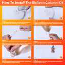 2 Sets of Balloon Stand Kit - 62in Balloon Stands with Base, Balloon Sticks, Decorations for Party Birthday Wedding Baby Shower Gender Reveal Graduation