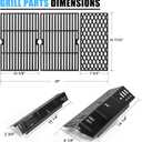Grill Replacement Parts for Dyna-Glo DGH474CRP DGH483CRP DGH485CRP DGH474CRP-D, Drip Pan Grease Tray & Grill Grates & Heat Tents for Dyna Glo 5 Burner Grill Models