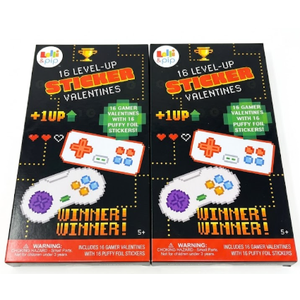 16 Level-Up Sticker Valentines 2 Pack