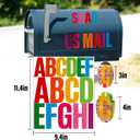 2 x Bulletin Board Letter Stickers - 350 Pcs 20 Sheets Vinyl Alphabet Stickers Waterproof,Self Adhesive Decals for DIY,Window,Door,Bike,Car,Laptop,Scrapbook,Truck,Water Bottle(3In&4In Multicolor)