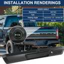 JDMSPEED Tailgate Handle with Rear View Backup Camera Compatible with 2017-2022 Ford F250 F350 F450 Super Duty Replaces# HC3Z-9943400-NA HC3Z-9943400-NB