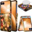 Hekodonk for Galaxy Z Flip 7 Case,[Compatible with MagSafe][Built-in Screen Protector][Hinge Protection],Magnetic Slim Shockproof Women Girls Case for Samsung Galaxy Z Flip 7,Hot Orange