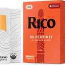 Rico Organic Bb Clarinet Reeds, Strength 3.0, Pack of 10