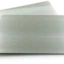 304 Stainless Steel Thick 0.5mm Metal Business Cards Blank Tablet 86X54mm Pack of 10PCS (Silver Brushed Finishing, Blank)