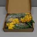 3 Pcs Artificial Daffodils Flowers Real Touch Fake Narcissus Flower 14.5in Silk Spring Fake Flowers Wedding Floral Decor Bouquet for Home Party Wedding Office Anniversary Indoor Outdoor Decor (Yellow)