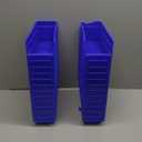 Akro-Mils 30120 Plastic Shelf Bins, Heavy Duty Storage Bins for Garage, Closet, and Drawer Organization, 12-Inch x 4-Inch x 4-Inch, Blue, 24-Pack