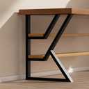 Upgraded 3 Tier Table Legs 30 inch x 24 inch, K-Shaped Desk Legs, Heavy Duty Metal Legs for Table, Black Furniture Leg for Dining Table Office Computer Desk (Set of 2)