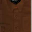 Boys Long Sleeve Solid Color Dress Shirts (4, Brown)