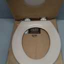 Bemis 500EC 068 Molded Wood Round Toilet Seat with Easy Clean and Change Hinge, 1 Pack, Fawn Beige