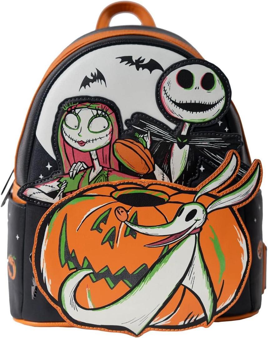 Disney 100 Nightmare Before Christmas Glow-in-The-Dark Mini Backpack, One Size
