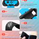 MENEEA Wrist Strap Compatible with Just Dance 2026 2025 2024 2023/for Zumba Burn It Up,Adjustable Wrist Bands for Nintendo Switch & OLED Model for Joy-Cons,Two Size for Adults & Children,2 Pack (Black)