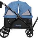 Baby Trend Navigator 2-in-1 Stroller Wagon, Dash Blue | With Storage Tray & 2 Cup Holders, Foldable Toddler and Child Travel System for Outdoor Cargo Rides, Manufacturing Date: 07/26/2025