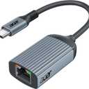 Acer USB C to Ethernet Adapter, Plug and Play RJ45 to Type C Network Dongle(Thunderbolt 3/4 Compatible), 1Gbps Aluminum USB-C LAN Adapter for Laptop, MacBook Pro/Air, iPad Pro, iPhone 15/16, Dell XPS (Origin)