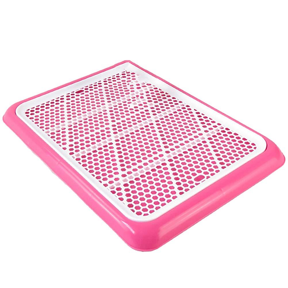 Durable Grid Potty Portable Toilet Practical Litter Basin Plastic Litter Box for Pet Cat Dog Puppy (Pink Size) Pet Dog Training Assistant