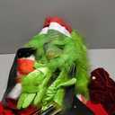 SONOTA Christmas Costume Adult Men Santa Claus Outfit 7PCS Furry Green Giant Monster Professional Realistic Xmas Cosplay Suit XXL